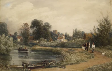 Veduta di Iffley dal fiume, 1841